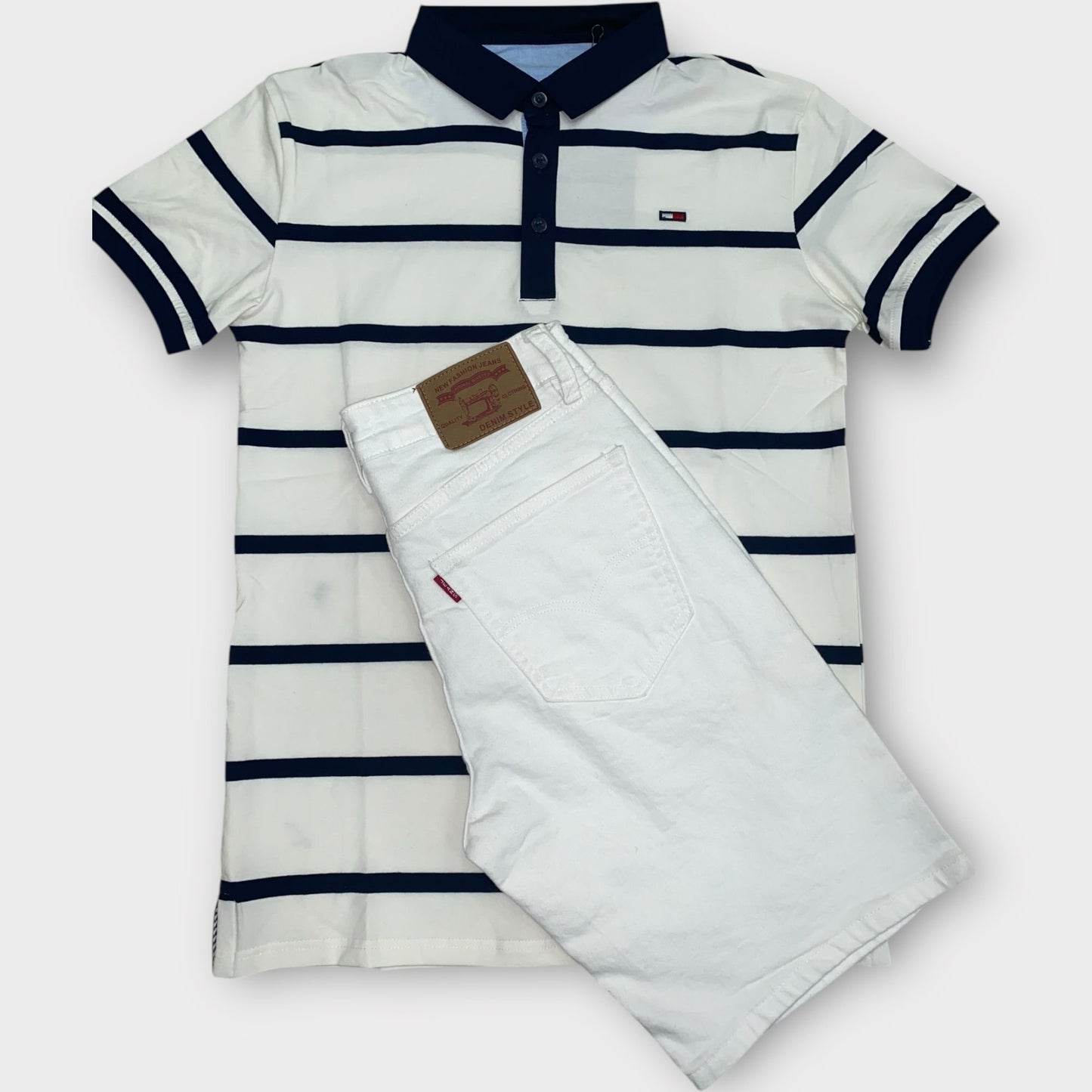 Conjunto Polo y Bermuda Rayas TM