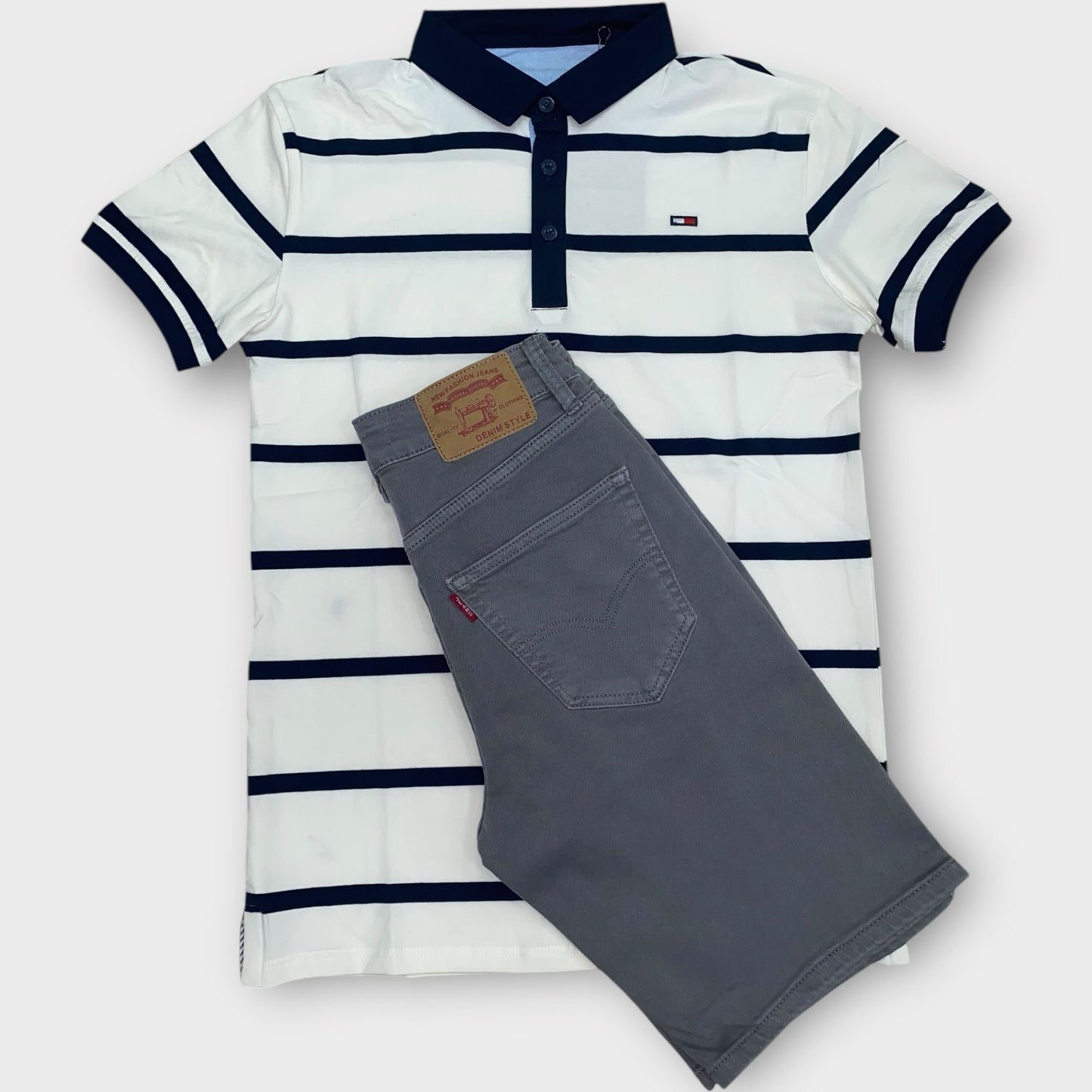 Conjunto Polo y Bermuda Rayas TM