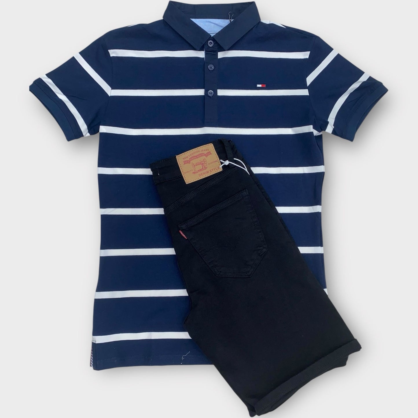 Conjunto Polo y Bermuda Rayas TM