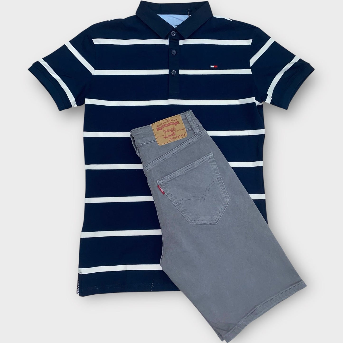 Conjunto Polo y Bermuda Rayas TM