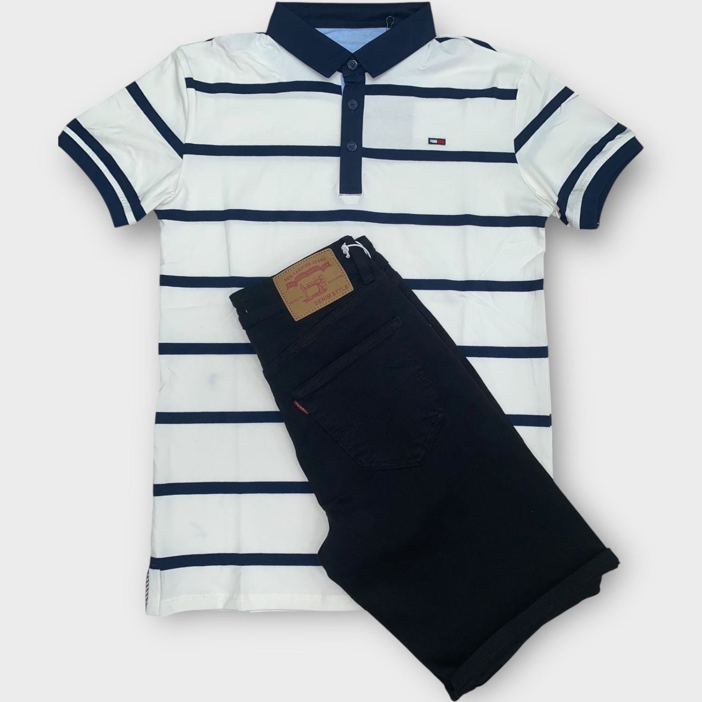 Conjunto Polo y Bermuda Rayas TM