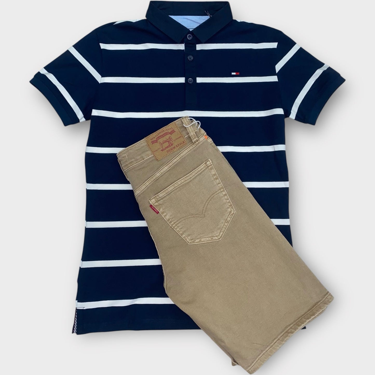 Conjunto Polo y Bermuda Rayas TM
