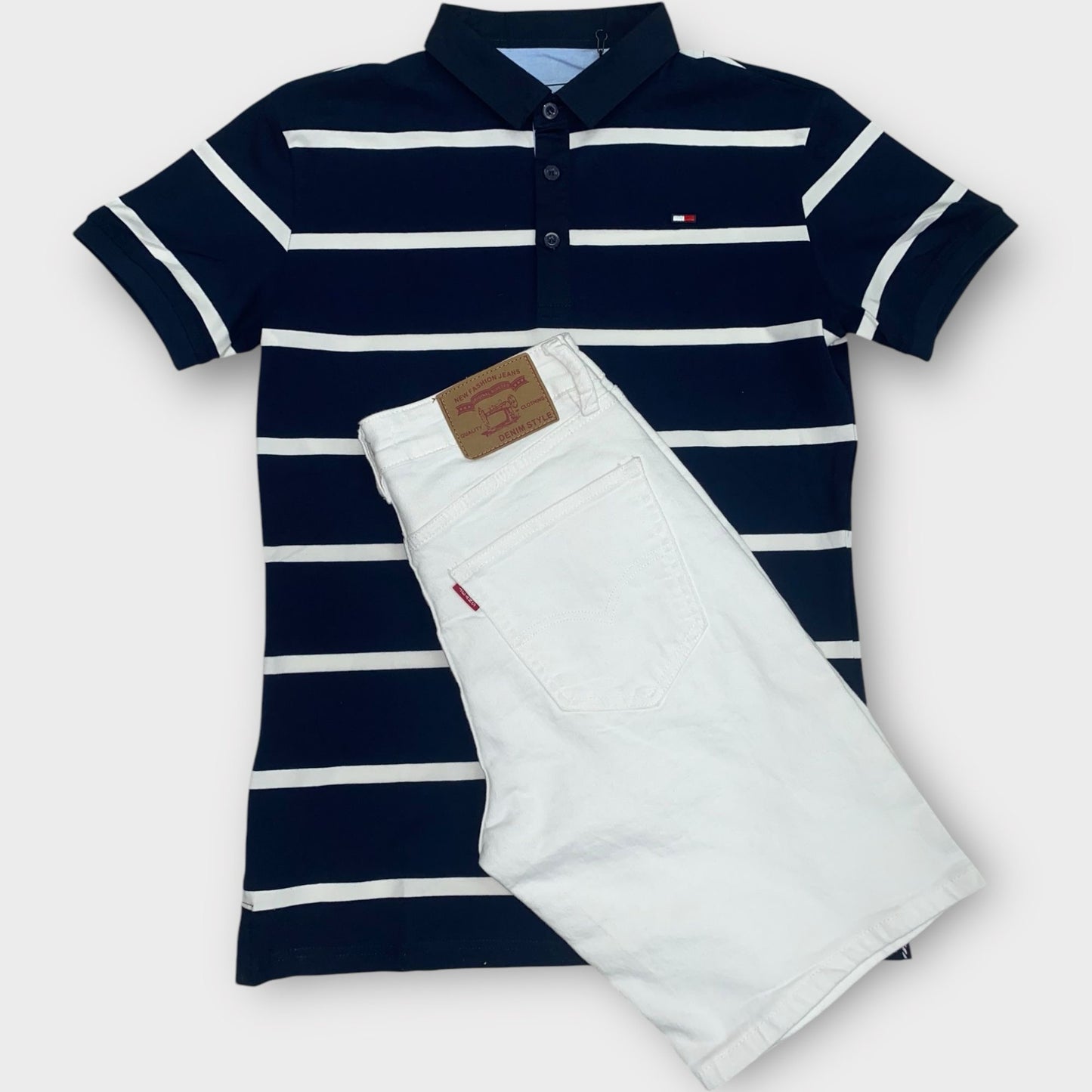 Conjunto Polo y Bermuda Rayas TM