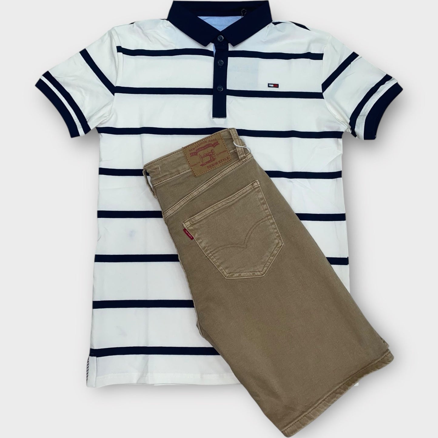 Conjunto Polo y Bermuda Rayas TM