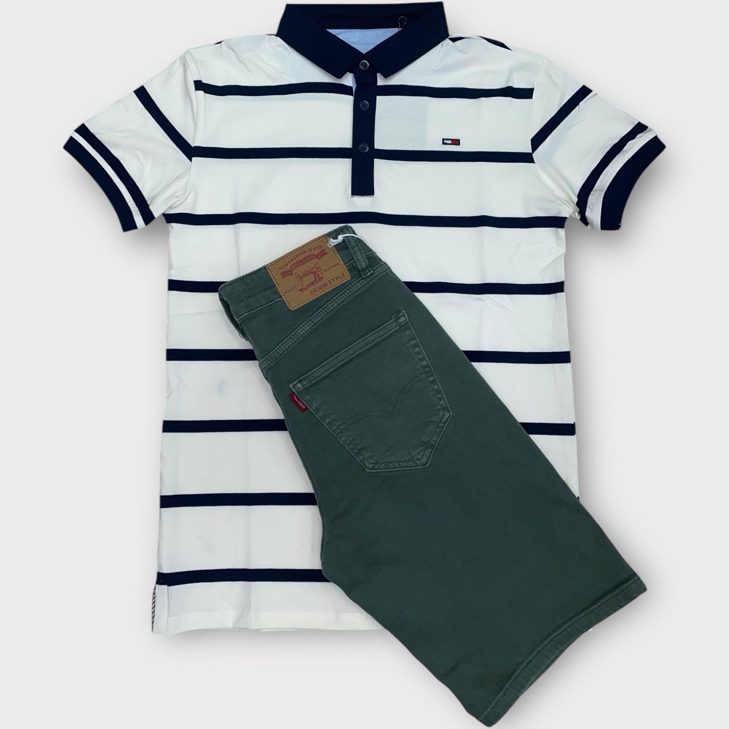Conjunto Polo y Bermuda Rayas TM