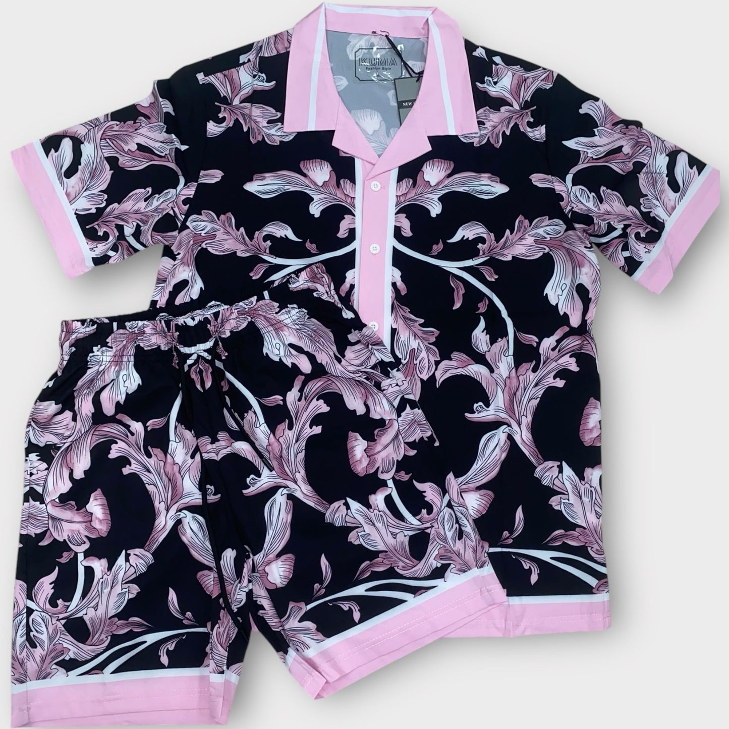 Conjunto Corto Flores Jaspeado